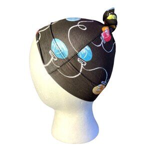 Joss + J Baby Beanie With Holiday Lights Print OS Bamboo & Organic Cotton